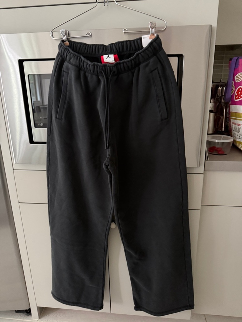 Jordan Black Fleece Joggers with Subtle Jumpman